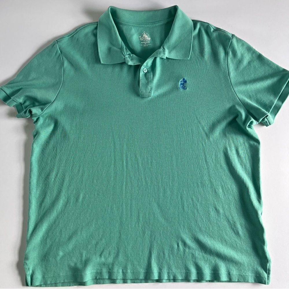 Disney Parks Men's Short Slv Modern Fit Embroidered Mickey Polo Size Extra Large